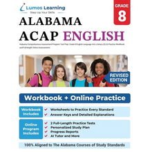 Alabama Comprehensive Assessment Program Test Prep: Grade 8 English Language Arts Literacy (ELA) Practice Workbook and Full-length Online Assessments
