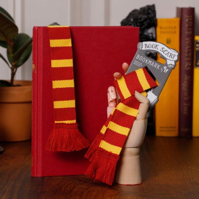 Book Scarf Bookmark - Burgundy & Yellow