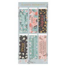 Christian Art Gifts Inspirational Magnetic Bookmark Pagemarker Set for Women: Be Joyful Always, Multicolor Florals & Encouraging Bible Verse Messages,