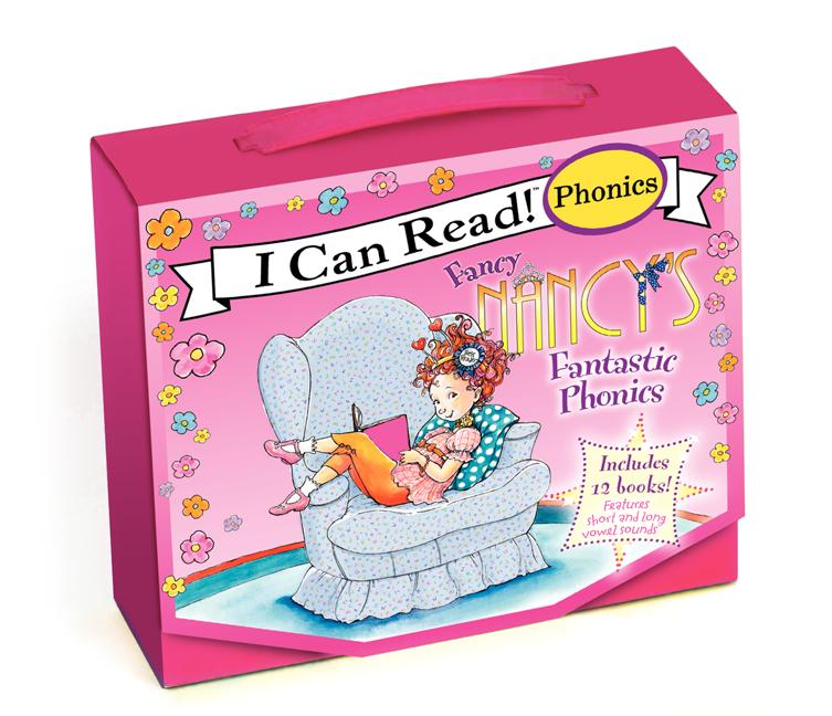 Fancy Nancy's 12-Book Fantastic Phonics Fun!: Includes 12 Mini-Books Featuring Short and Long Vowel Sounds