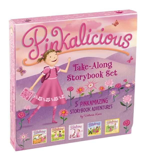 The Pinkalicious Take-Along Storybook Set: Tickled Pink, Pinkalicious and the Pink Drink, Flower Girl, Crazy Hair Day, Pinkalicious and the New Teache