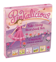 The Pinkalicious Take-Along Storybook Set: Tickled Pink, Pinkalicious and the Pink Drink, Flower Girl, Crazy Hair Day, Pinkalicious and the New Teache
