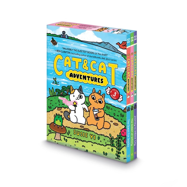 Cat & Cat Adventures #1-3: A Graphic Novel 3-Book Box Set: The Quest for Snacks, the Goblet of Infinity, Journey Into Unibear City