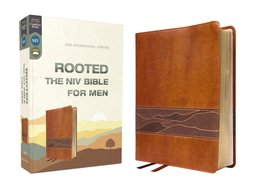 Rooted: The NIV Bible for Men, Leathersoft, Brown, Comfort Print: Shaping Men for Faithful Living in Today's World