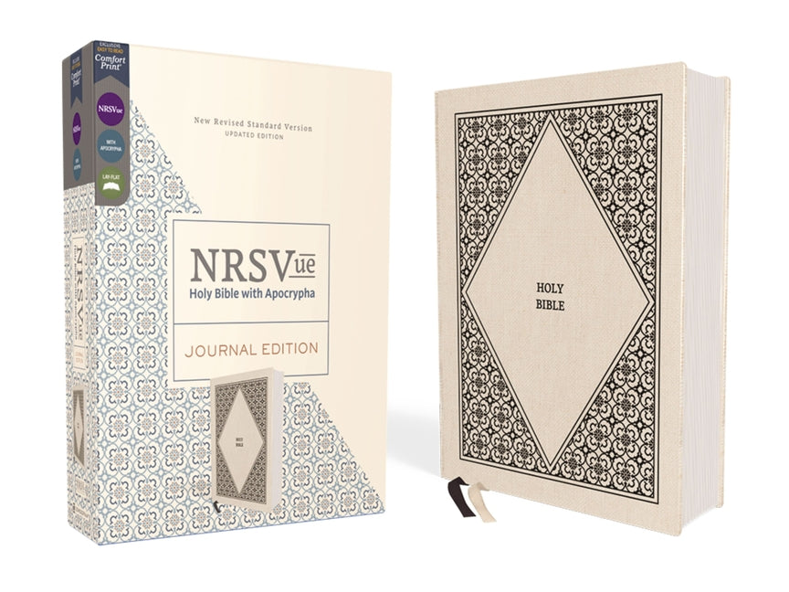 Nrsvue, Holy Bible with Apocrypha, Journal Edition, Cloth Over Board, Cream, Comfort Print