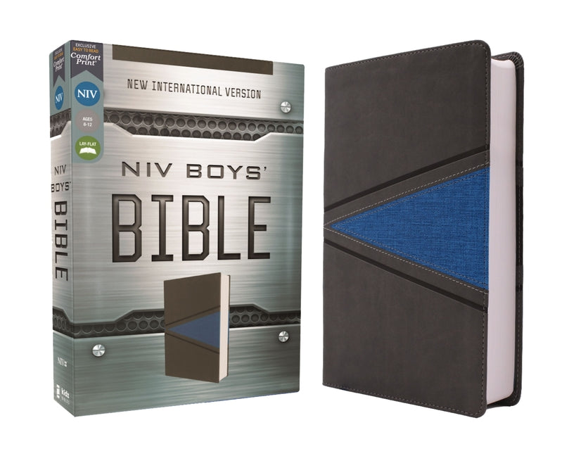 Niv, Boys Bible, Leathersoft, Gray/Blue, Comfort Print