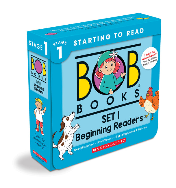 Bob Books - Set 1: Beginning Readers Box Set of 12 Paperbacks Decodable Phonics Books, Ages 4 and Up, Kindergarten (Stage 1: Starting to Read)