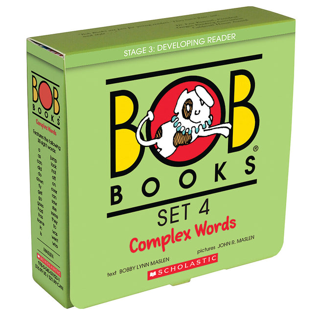 Bob Books - Complex Words Box Set of 8 Paperbacks Decodable Phonics Books, Ages 4 and Up, Kindergarten, First Grade (Stage 3: Developing Reader)