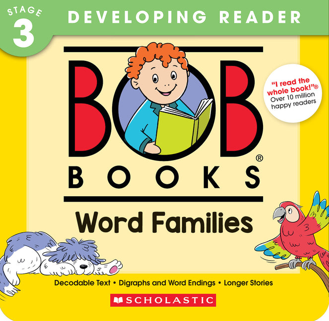 Bob Books - Word Families Box Set of 8 Paperbacks Decodable Phonics Books, Ages 4 and Up, Kindergarten, First Grade (Stage 3: Developing Reader)