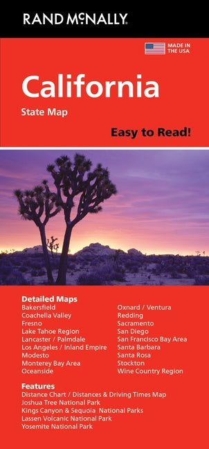 Rand McNally Easy to Read: California State Map