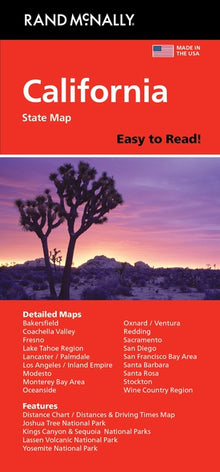 Rand McNally Easy to Read: California State Map