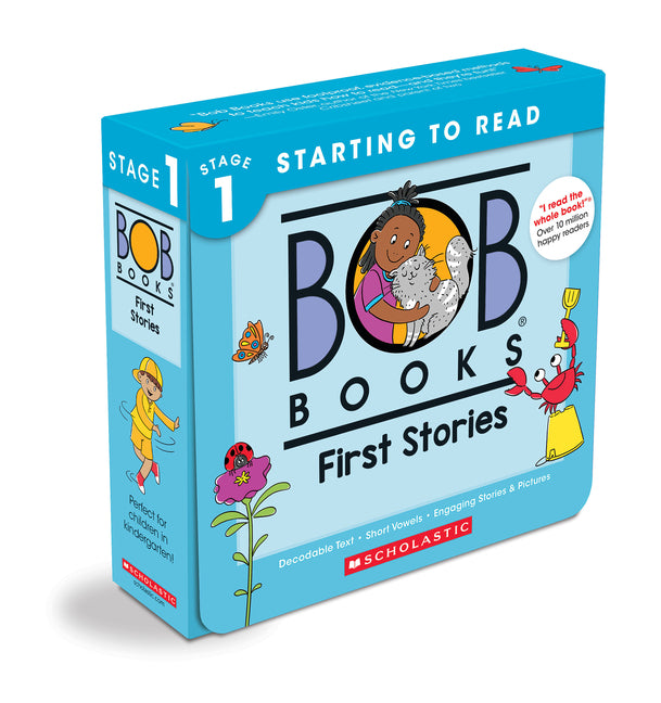 Bob Books - First Stories Box Set of 12 Paperbacks Decodable Phonics Books, Ages 4 and Up, Kindergarten (Stage 1: Starting to Read)