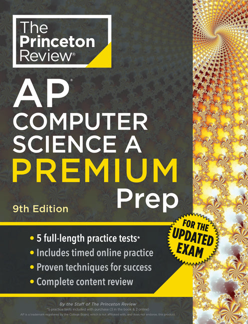 Princeton Review AP Computer Science A Premium Prep, 9th Edition: For the NEW 2026 Exam: 5 Practice Tests + Digital Practice Online + Content Review