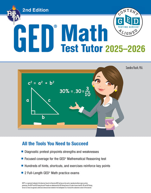 GED Math Test Tutor, for the 2026-2027 GED Test: Certified GED Aligned Prep