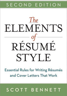 The Elements of Resume Style Softcover