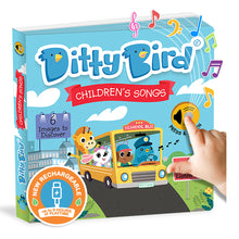 Ditty Bird Children's Songs Interactive Musical Book for Toddlers 1- 3 Nursery Rhymes Musical Books Wheels on the Bus