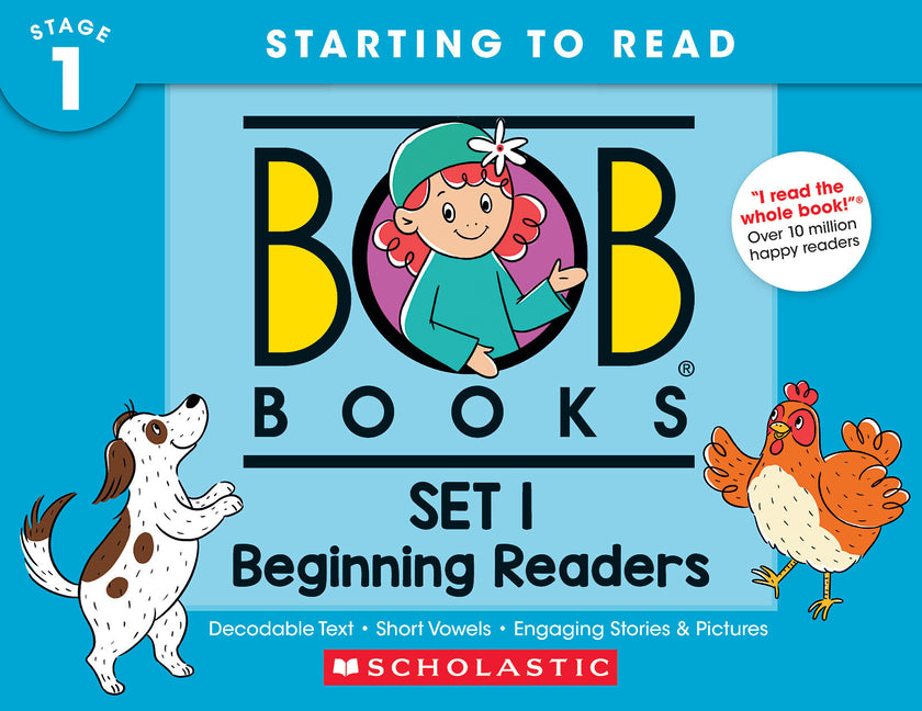 Bob Books - Set 1: Beginning Readers Hardcover Collection of 12 Stories Decodable Phonics Stories, Ages 4 and Up, Kindergarten (Stage 1: Starting to R