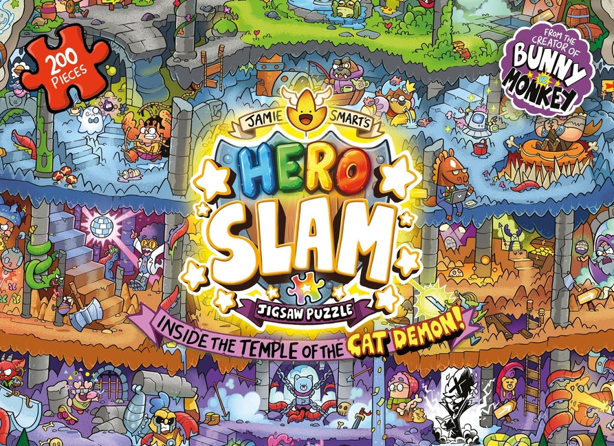 Jamie Smart's Hero Slam Jigsaw Puzzle: Inside the Temple of the Cat Demon: A 200-Piece Jigsaw Puzzle from the No 1 Bestselling Creator of Bunny Vs Mon