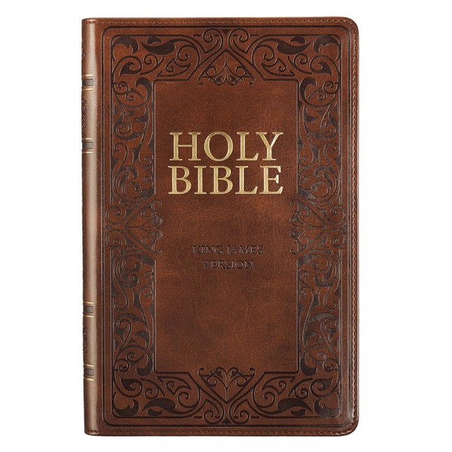 KJV Bible Deluxe Gift (Faux Leather, Medium Brown)
