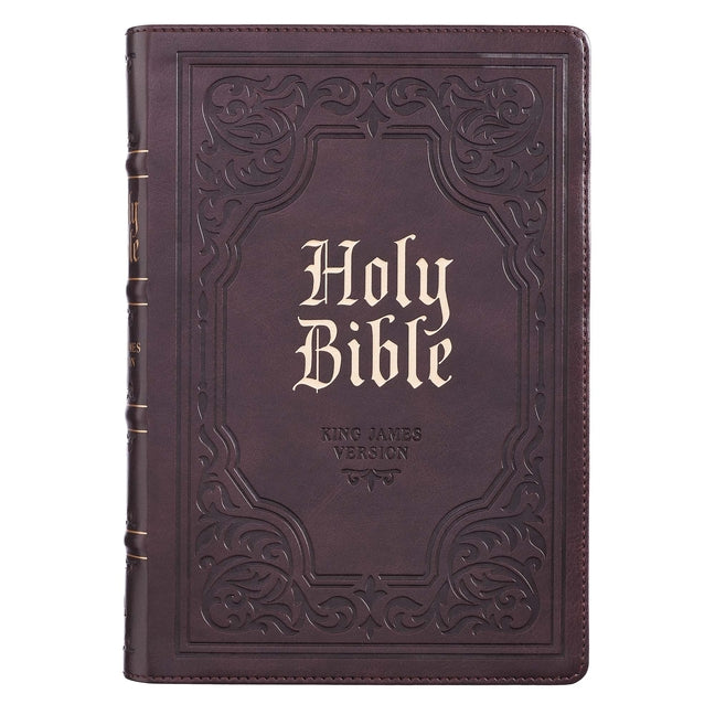 KJV Bible Giant Print Full-Size (Faux Leather, Dark Brown)