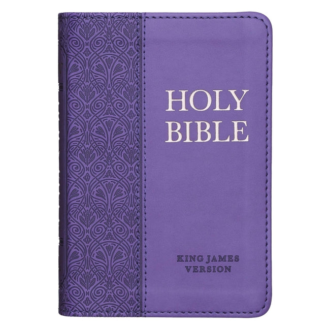 KJV Bible Mini Pocket Faux Leather, Purple)