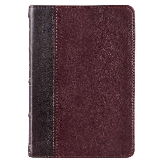KJV Bible Compact (Full-Grain Leather, Burgundy/Mahogany)