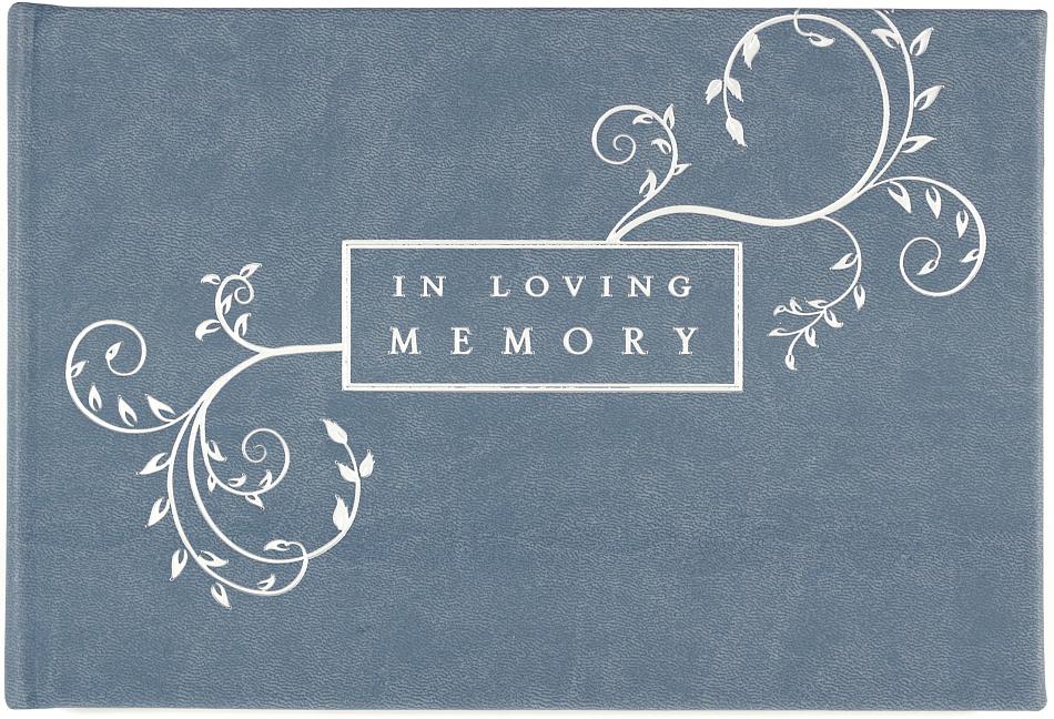 Guest Book in Loving Memory Blue