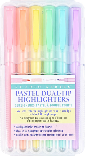 Studio Series Pastel Dual-Tip Highlighters - 6 Colors