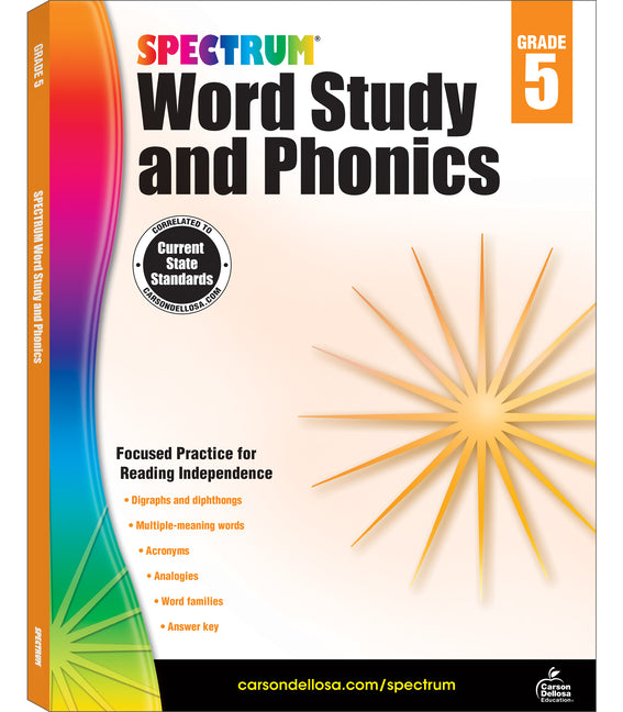Spectrum Word Study and Phonics, Grade 5: Volume 84