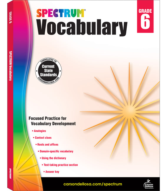 Spectrum Vocabulary, Grade 6: Volume 89