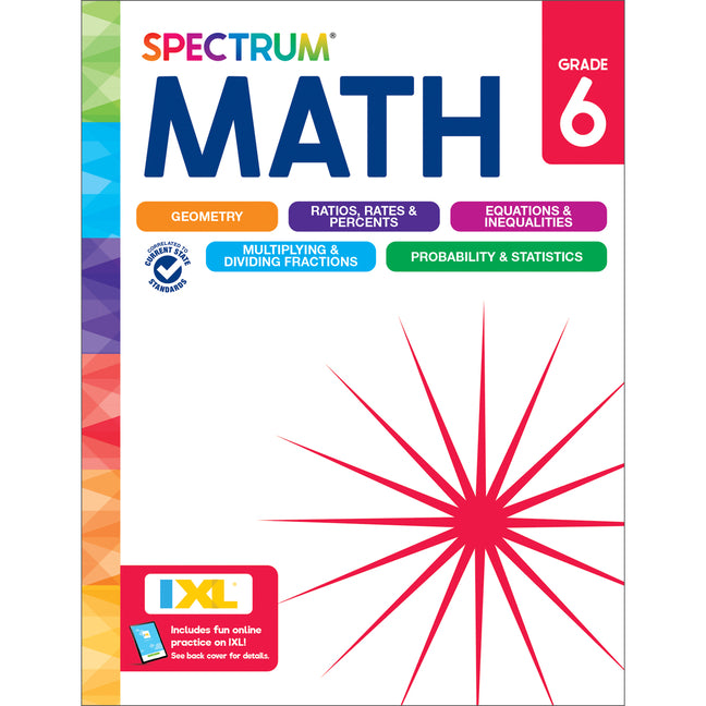 Spectrum Math Workbook, Grade 6