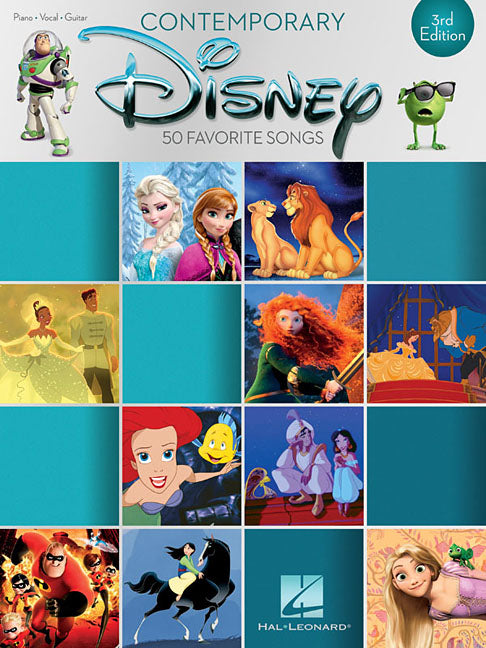 Contemporary Disney: 50 Favorite Songs - Disney Piano Book for Piano, Guitar, Vocal - Outstanding Sheet Music Book Collection - Vocal, Guitar, and Pia
