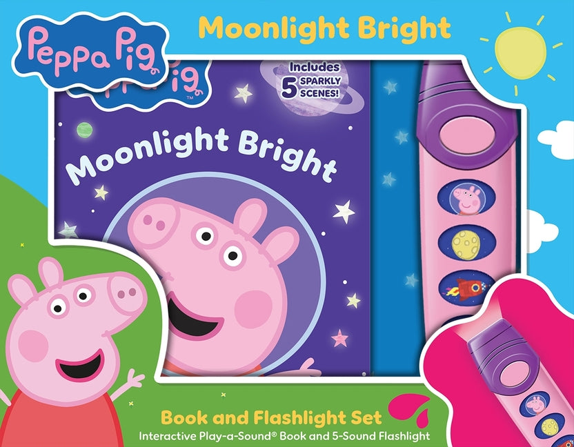 Peppa Pig: Moonlight Bright Book and 5-Sound Flashlight Set [With Flashlight and Battery]