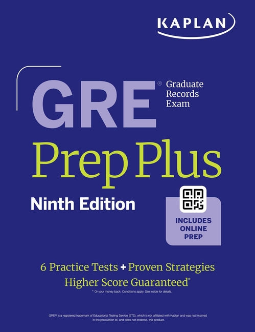 GRE Prep Plus, Ninth Edition (2026): Includes 6 Practice Tests, 1500+ Practice Questions + Online Access to a 500+ Question Bank, Video Tutorials, and