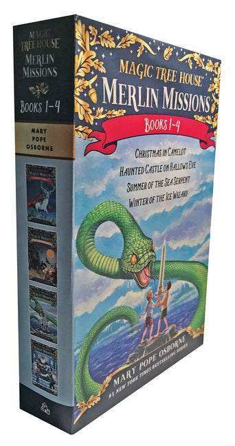 Magic Tree House Merlin Missions Books 1-4 Boxed Set: Christmas in Camelot; Haunted Castle on Hallows Eve; Summer of the Sea Serpent; Winter of the Ic