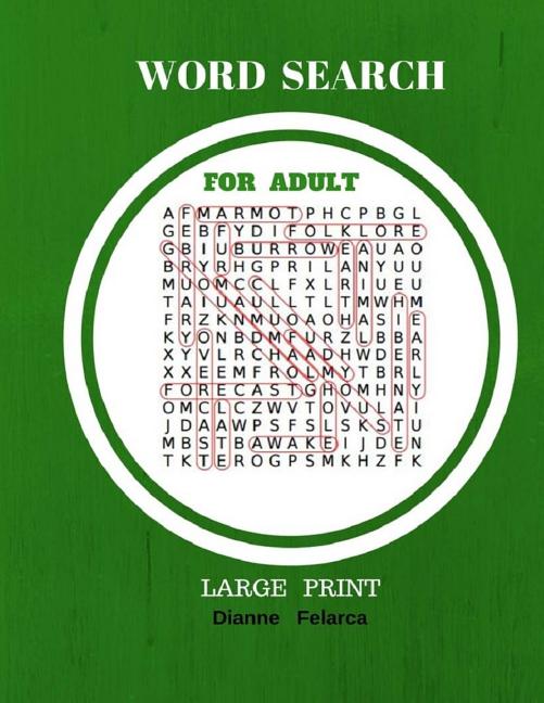 Word Search For Adult Large Print: Word Search For Adult Books 100 Puzzles