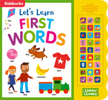 27-Button Sound Book Let's Learn First Words