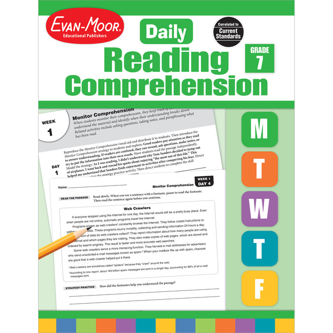 Daily Reading Comprehension, Grade 7 Te