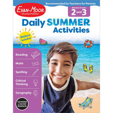 Daily Summer Activities Moving from 2nd to 3rd Gr
