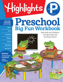 Preschool Big Fun Workbook: Preschool Learning Workbook with Over 250 Practice Games and Puzzles for Prek Math, Writing, Shapes and More Activities