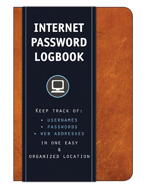 Password Logbook (Cognac Leatherette): Keep Track of Usernames, Passwords, Web Addresses, and 2fa Methods in One Easy & Organized Location