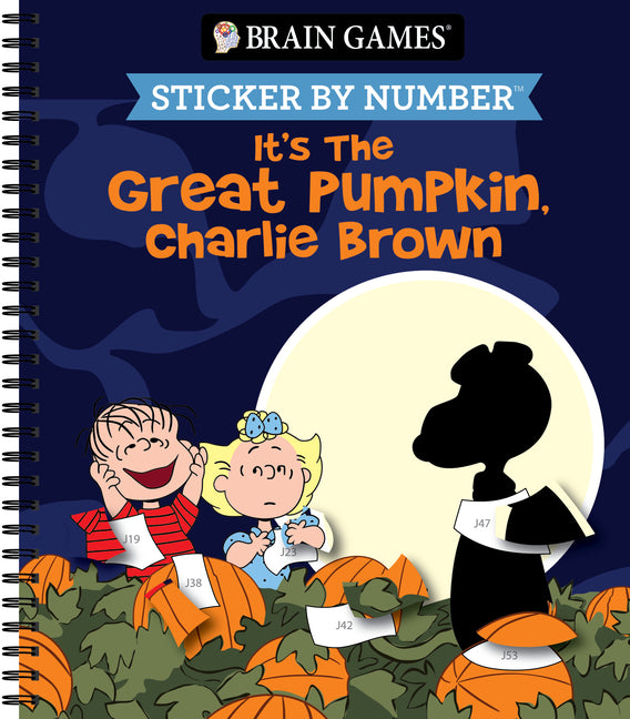 Brain Games - Sticker by Number: It's the Great Pumpkin, Charlie Brown (Halloween) - Officially Licensed Peanuts Product