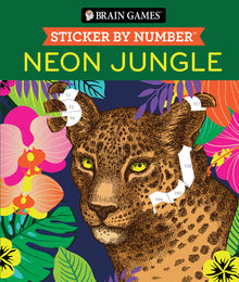 Brain Games - Sticker by Number: Neon Jungle (28 Images to Sticker)
