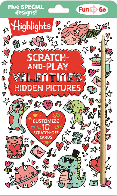 Scratch-And-Play Valentine's Hidden Pictures: Interactive Valentines Day Fun with Scratch-Off Designs, Hidden Pictures Puzzles and Cards for Kids to C