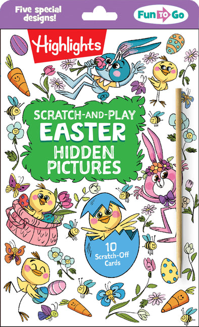 Scratch-And-Play Easter Hidden Pictures: Easter Scratch Art Activity, 10 Easter Cards for Family Fun on the Go with Hidden Pictures Puzzles and Scratc