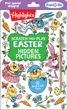 Scratch-And-Play Easter Hidden Pictures: Easter Scratch Art Activity, 10 Easter Cards for Family Fun on the Go with Hidden Pictures Puzzles and Scratc