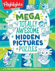 Mega Totally Awesome Hidden Pictures Puzzles: Big Puzzle Book with Over 300 Hidden Objects Scenes and Puzzle Games for Kids Ages 6-12