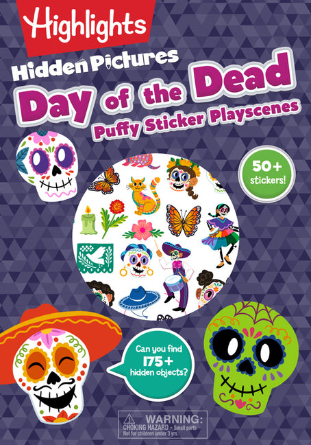 Day of the Dead Hidden Pictures Puffy Sticker Playscenes: Puffy Sticker Activity Book with Over 50 Day of the Dead Stickers and Puzzles, Fun Sticker P