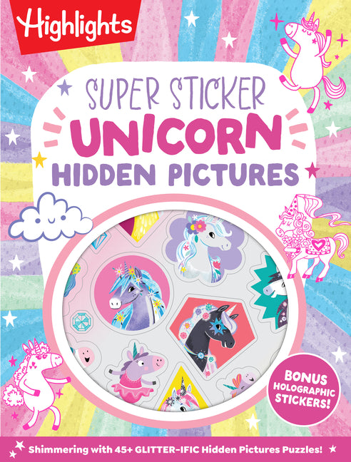 Super Sticker Unicorn Hidden Pictures: Hidden Pictures Puzzle Book for Kids Ages 6-9 with Magical Unicorn Adventures, Dragons, Gnomes and Over 30 Whim