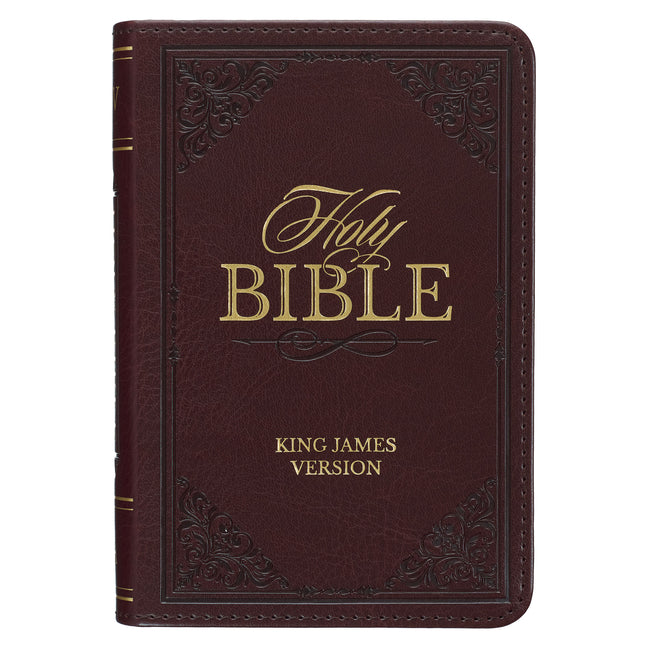 KJV Bible Mini Pocket (Faux Leather, Burgundy)